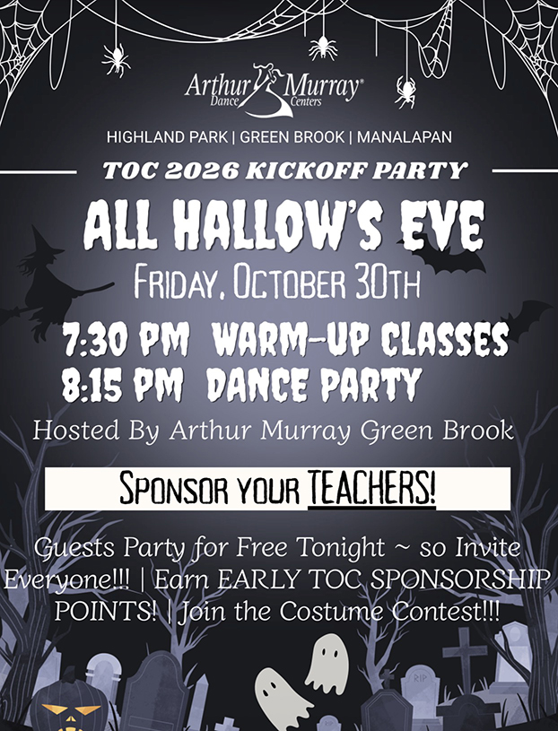 All Hallow's Eve TOC Kickoff Party Arthur Murray Green Brook